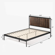 Load image into Gallery viewer, Wesley Metal and Wood Platform Bed Frame