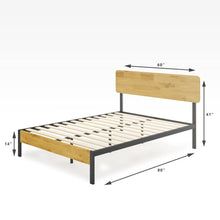 Load image into Gallery viewer, Olivia Metal and Wood Platform Bed Frame

