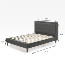 Load image into Gallery viewer, Dachelle Upholstered Platform Bed Frame
