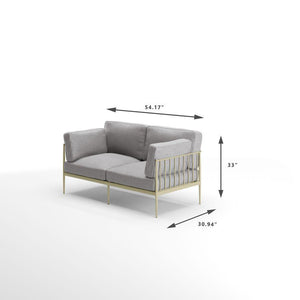 Janelle Metal Frame Loveseat