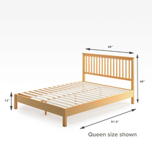 Load image into Gallery viewer, Becky Wood Platform Bed Frame
